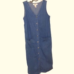 Jones New York Sleeveless Long Denim Dress